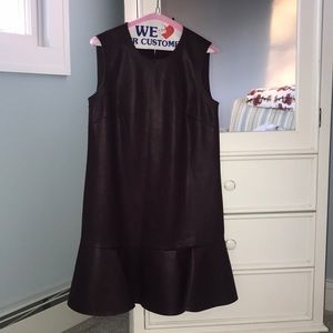 BCBG Maxazria Leather Dress in Maroon